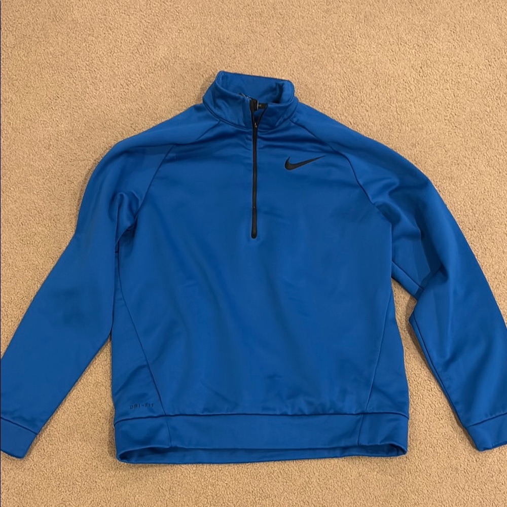 Nike Blue Dri-Fit Quarter-Zip Pullover